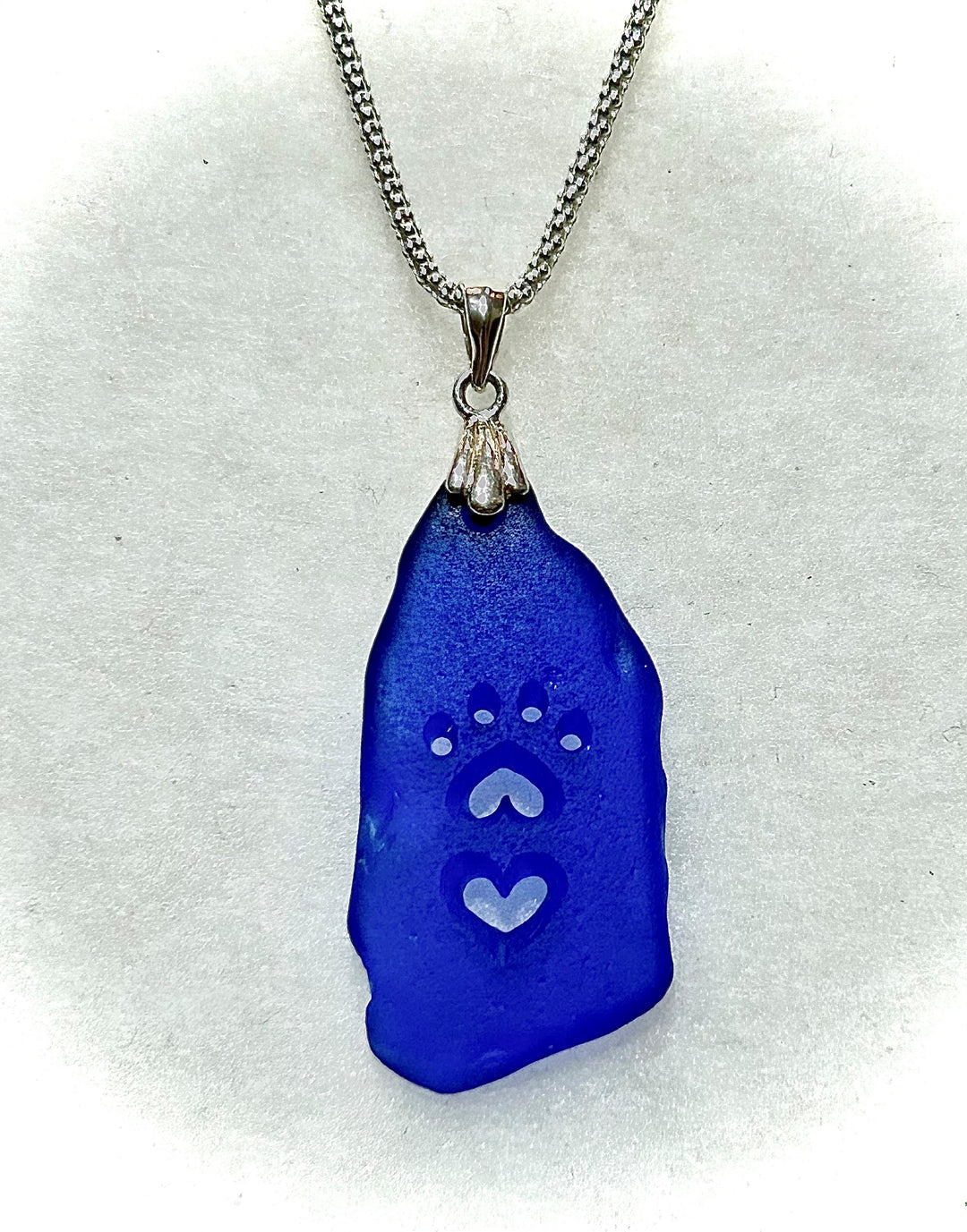 Puppy Love Necklace Cobalt Blue