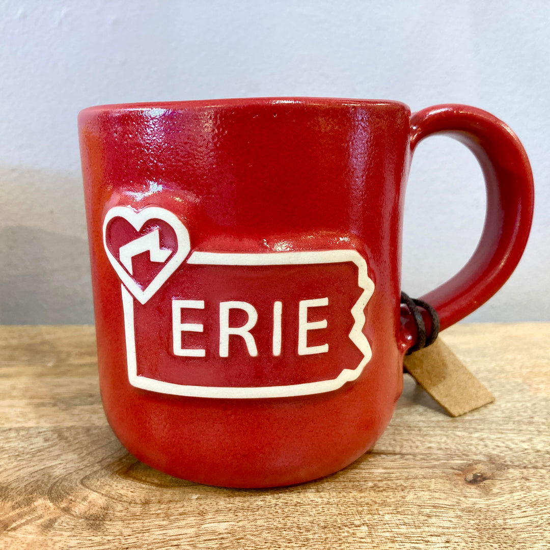 Short Erie Mug Salmon Red