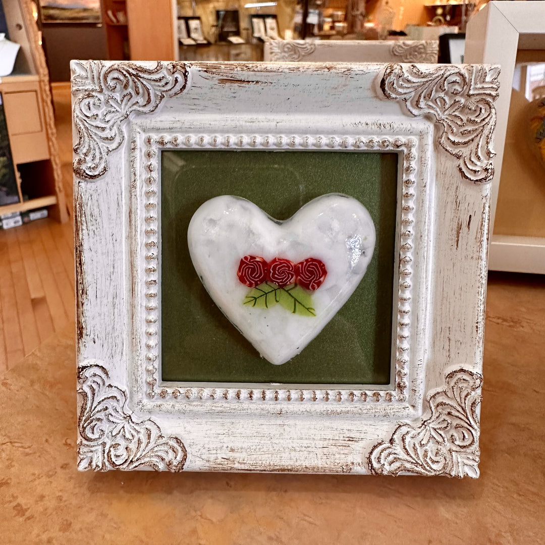 Small Framed Heart With Roses