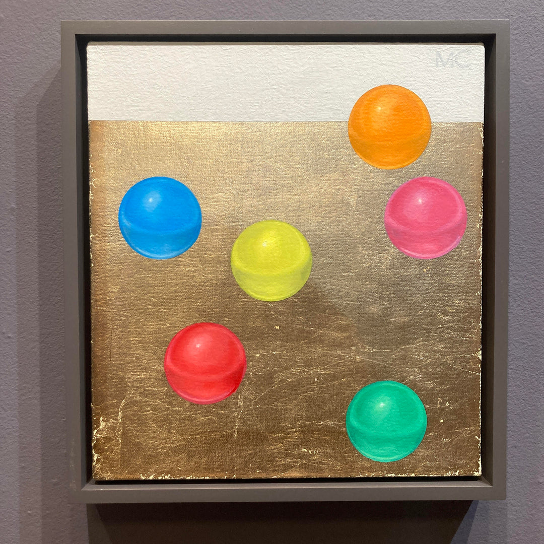 Colored Balls on Silver Ground