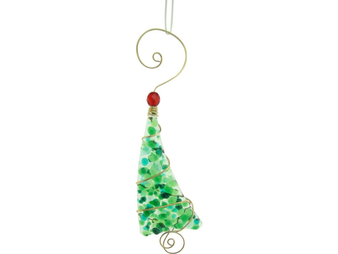 Crushed Glass Tree Mini Green