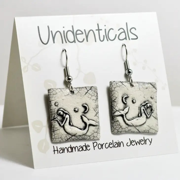 Mermaid Earrings Black