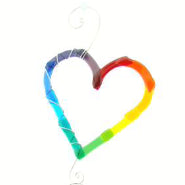 Rainbow Heart Medium