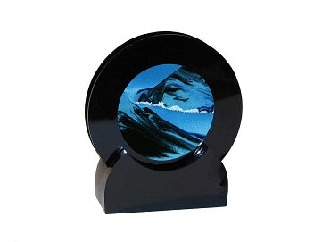 4" Round Sand O'S Black Ocean Blue