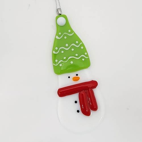 Snowman Ornament Lime