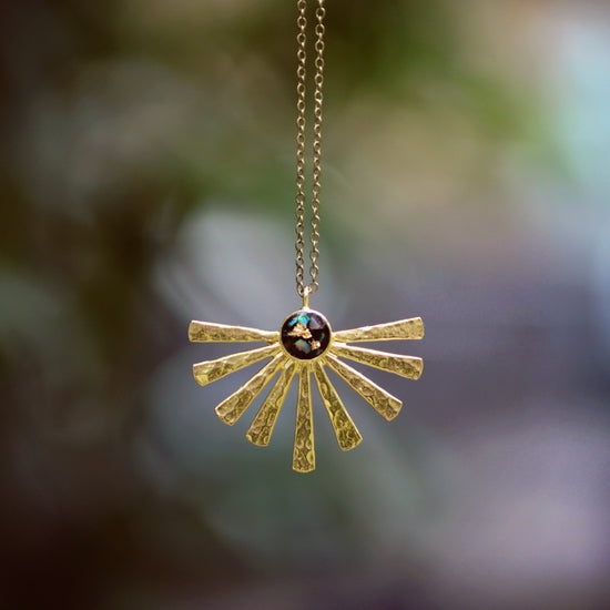 Opal Sun Necklace