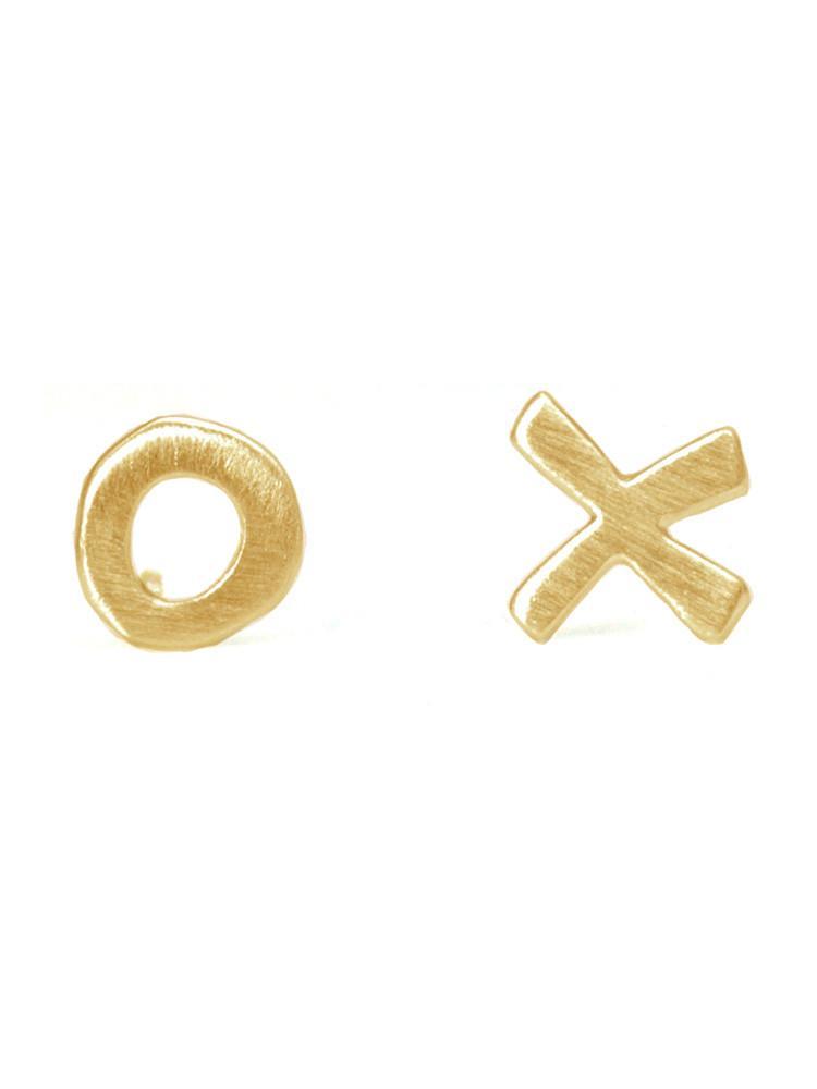 Vermeil XO Post Earrings