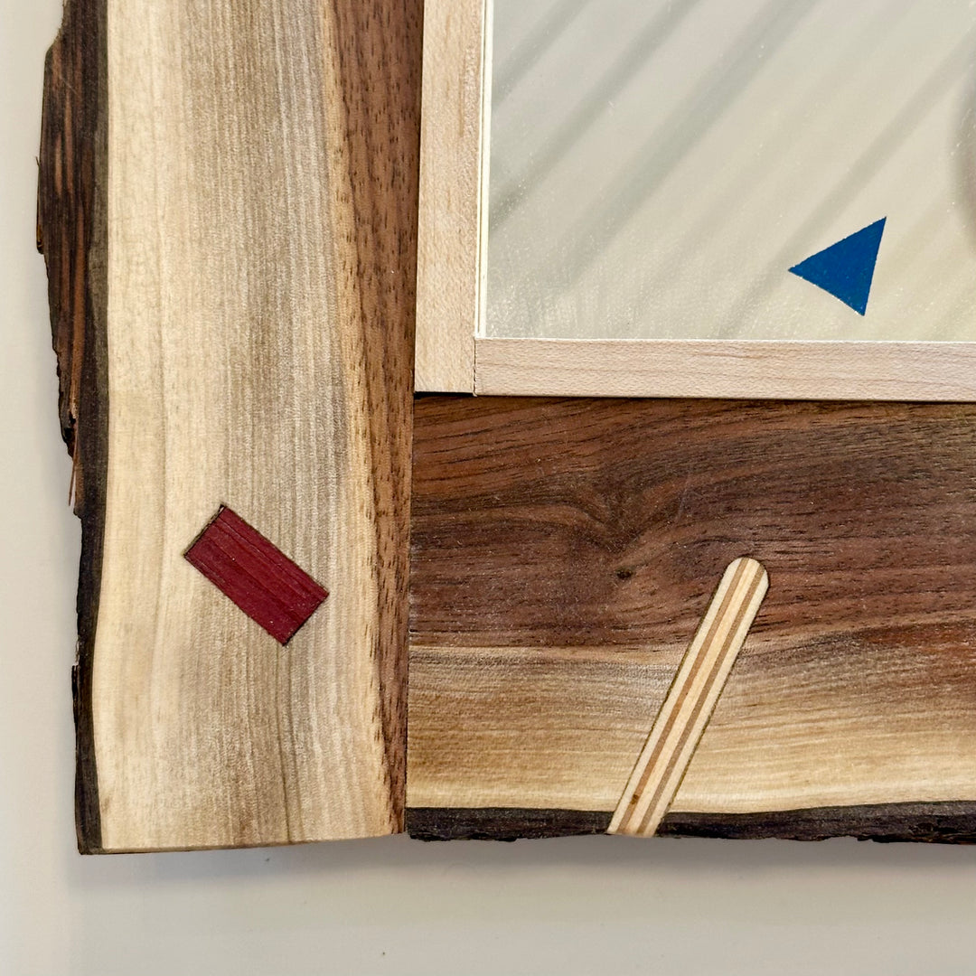 Wooden Mini Inlay Mirror