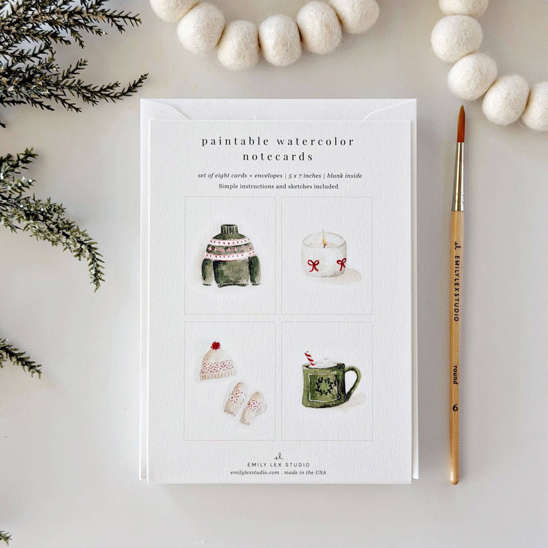 Warm &amp; Cozy Paintable Notecard