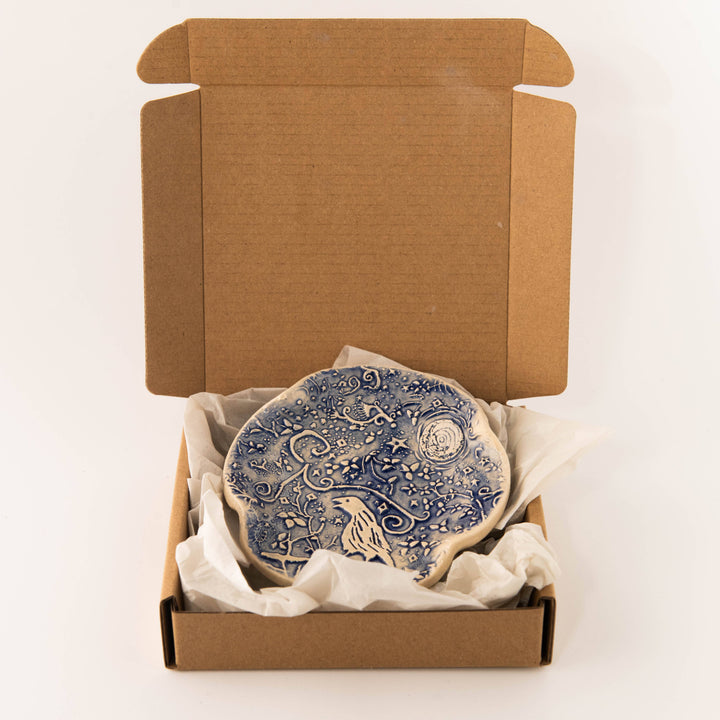 Blue Night Crow Spoon Rest