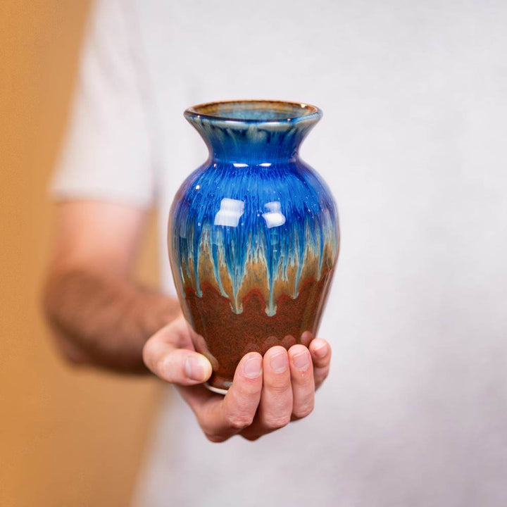 Classic Vase Amber Blue