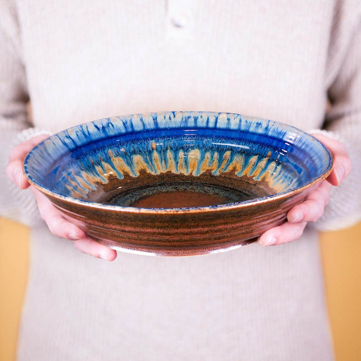 Pasta Serving Bowl Amber Blue