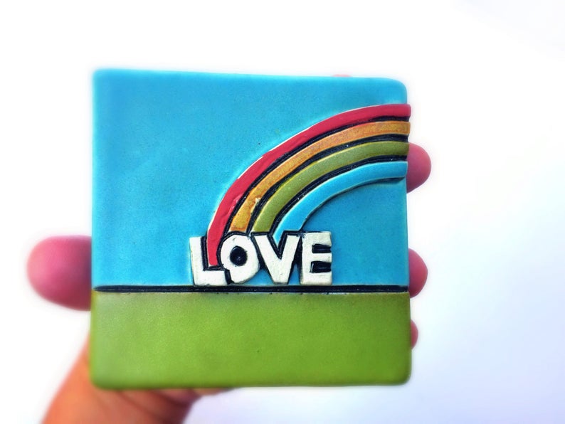Clique Tile Rainbow Love