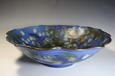 Serving Bowl 5 Sided Blue