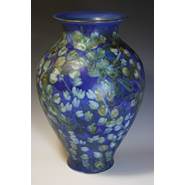 High Shoulder Hand Thrown Vase XS Blue