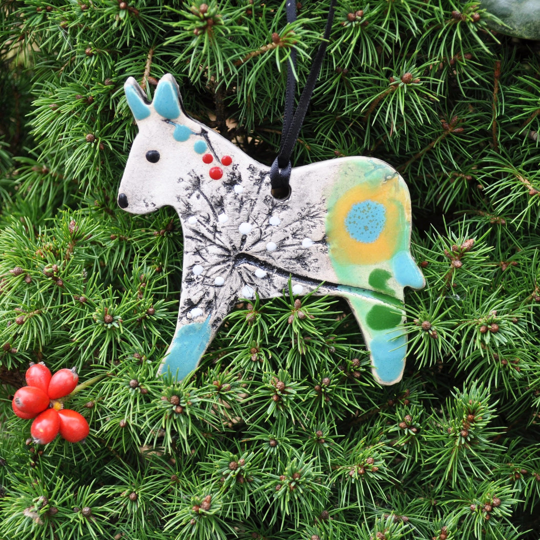Clay Fossil Ornament Donkey