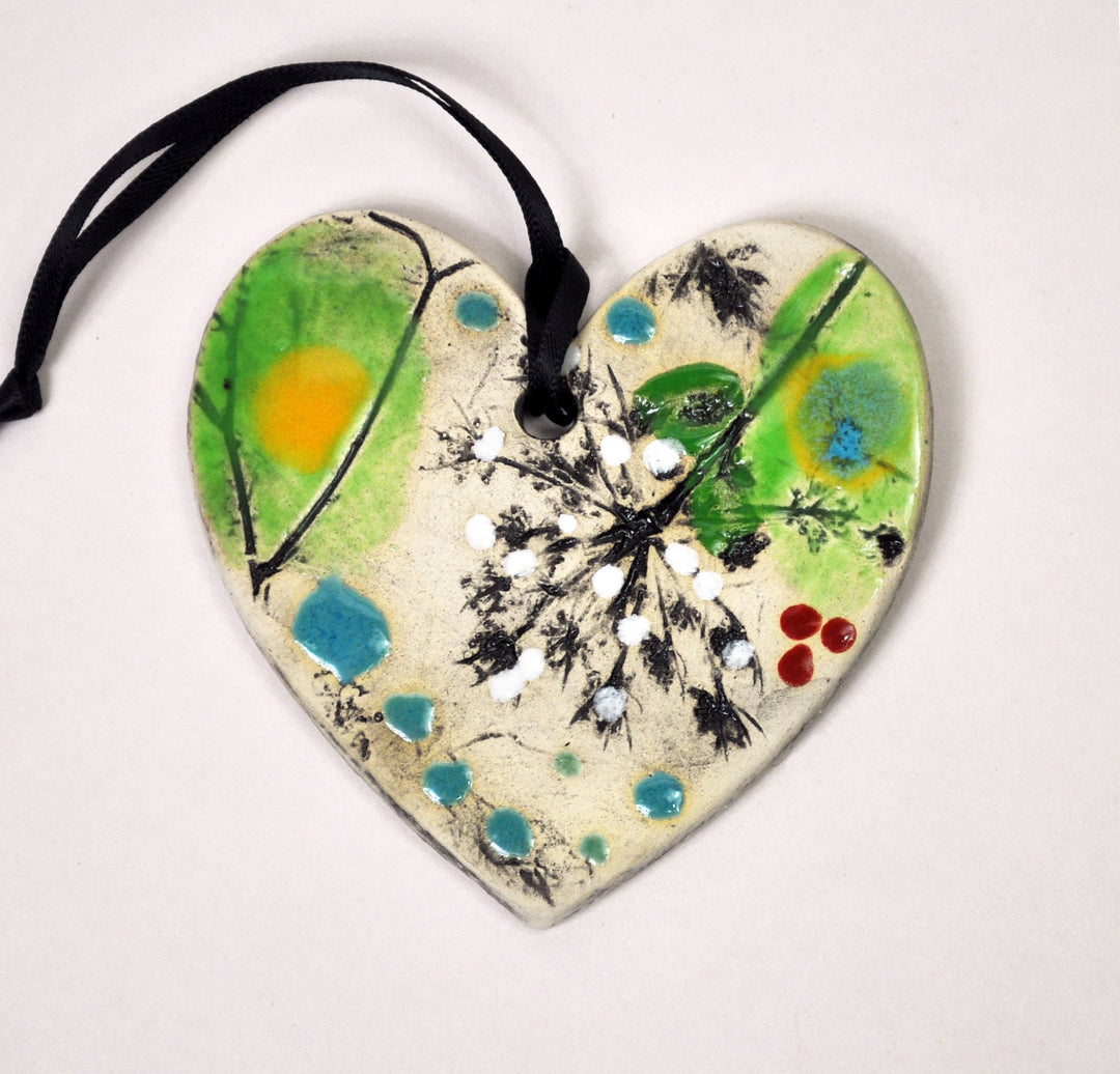 Clay Fossil Ornament Heart