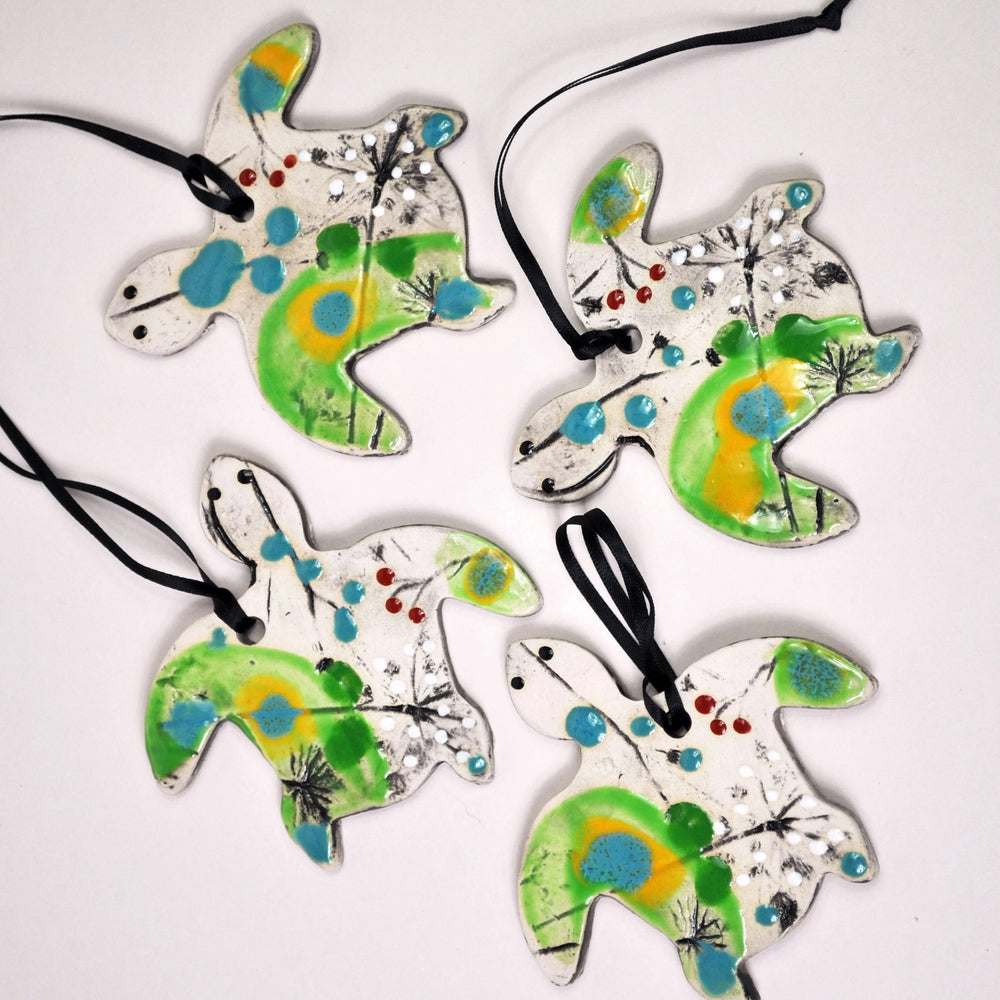Clay Fossil Ornament Sea Turtle