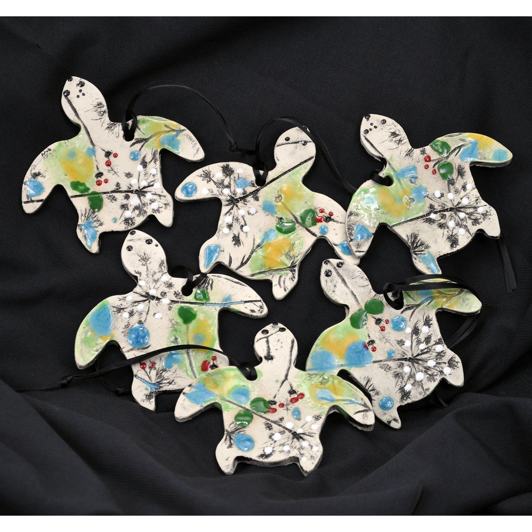 Clay Fossil Ornament Sea Turtle