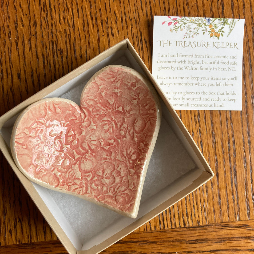 Heart Dish Large Red