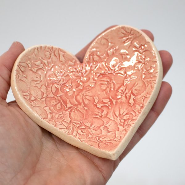 Heart Dish Large Red
