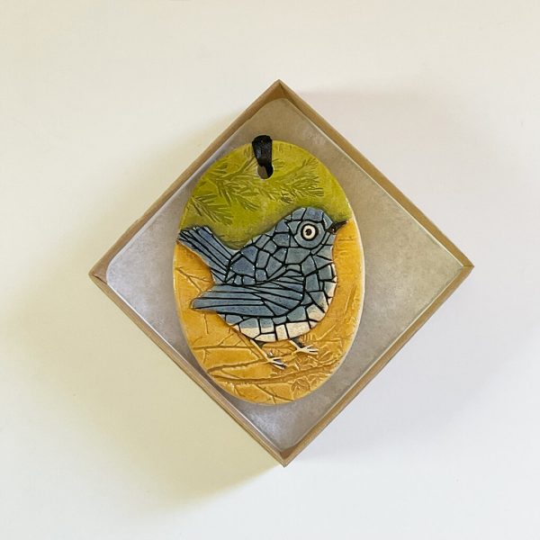 Pottery Ornament Blue Bird