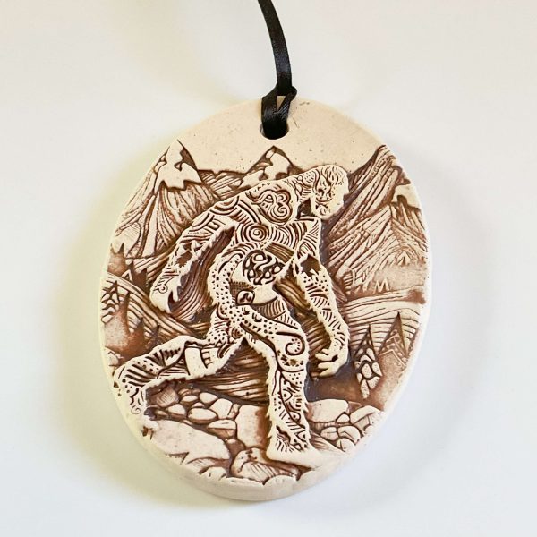 Pottery Ornament Sasquatch