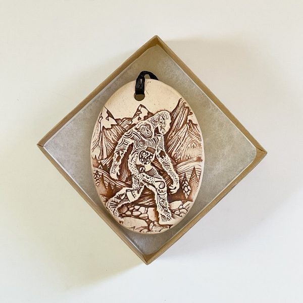 Pottery Ornament Sasquatch