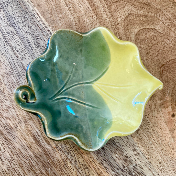 Little Leaf Bowl Green + Yellow