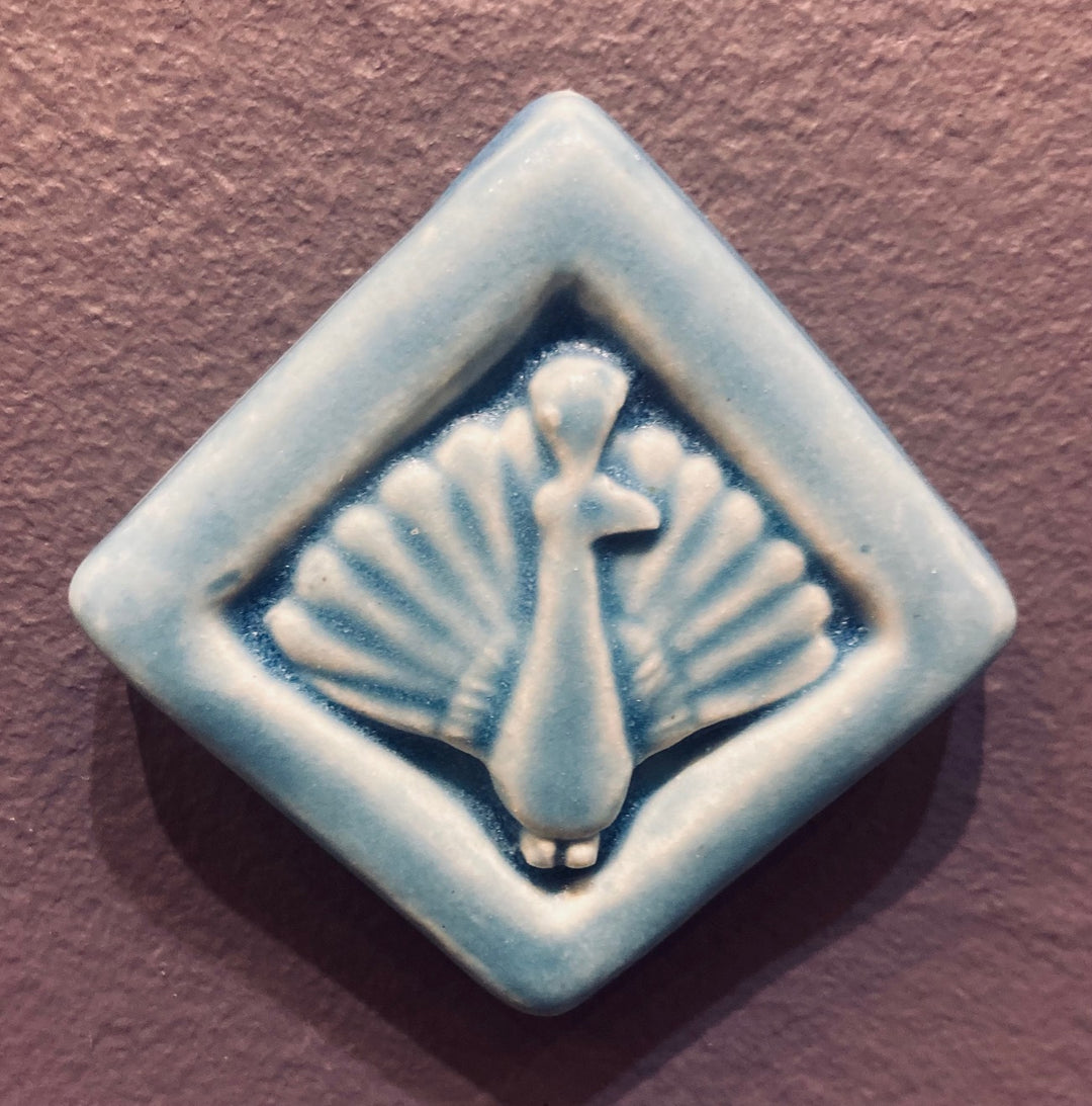 2x2 Peacock Tile Fresh Water Blue