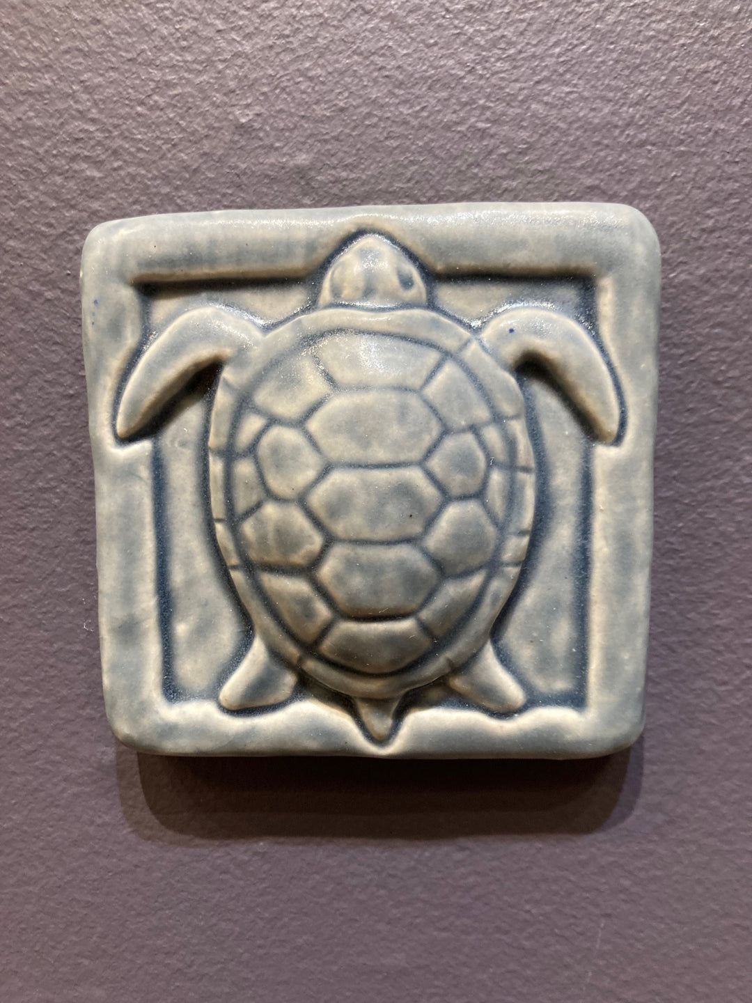 4x4 Sea Turtle Tile Smoky Blue