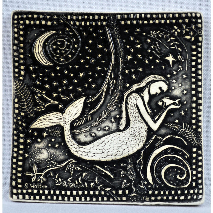 Coaster Tile Mermaid + Sea