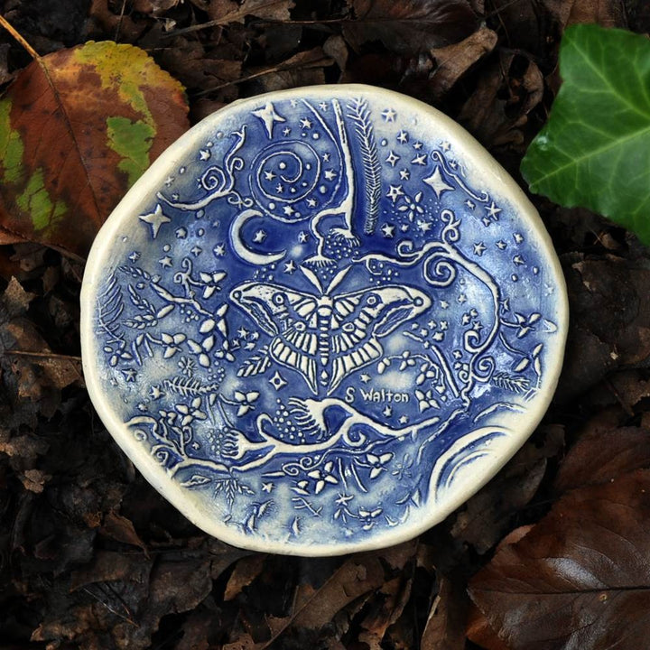 Spoon Rest Butterfly Garden Blue