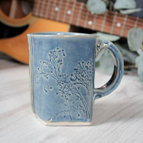 Blue Floral Mug