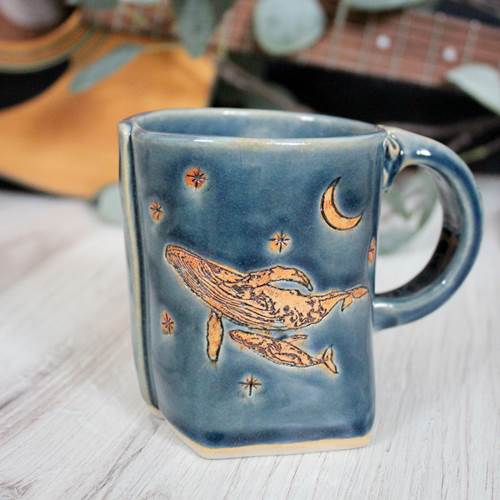 Night Sky Whale Mug