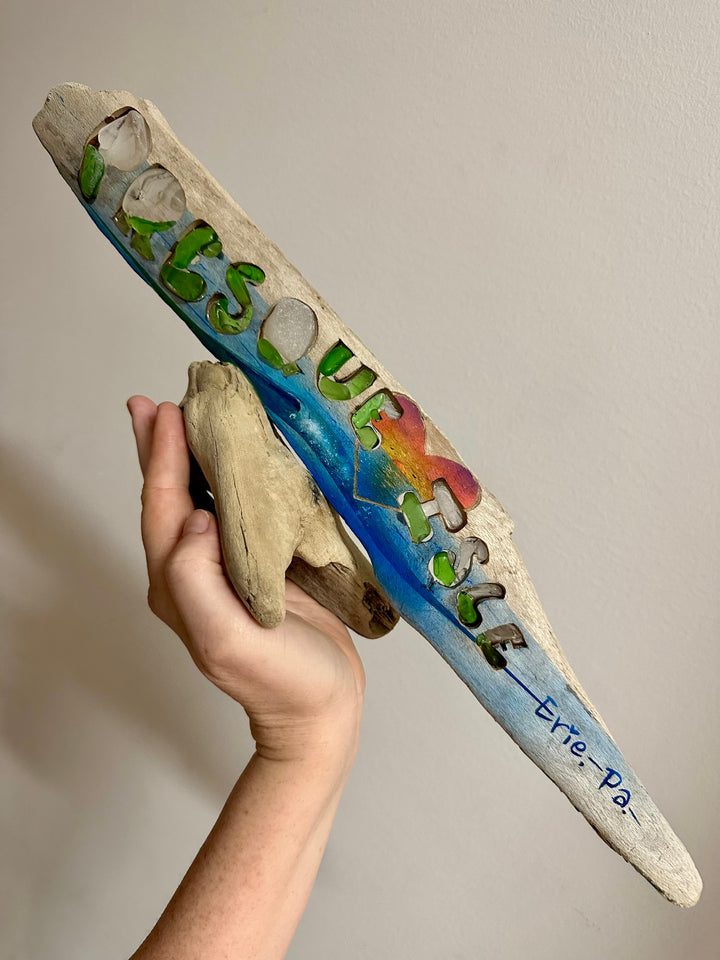 Driftwood + Beach Glass Presque Isle Large
