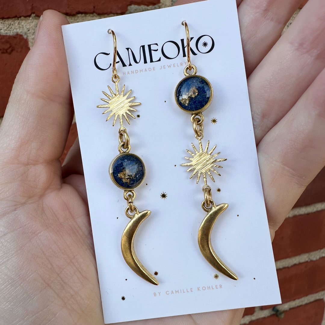Twin Stars Dangle Earrings