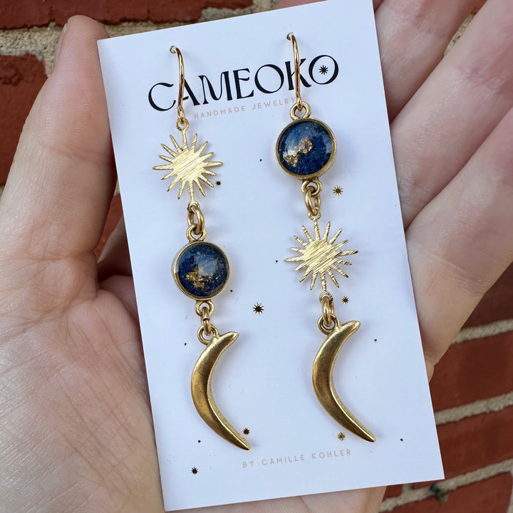 Twin Stars Dangle Earrings
