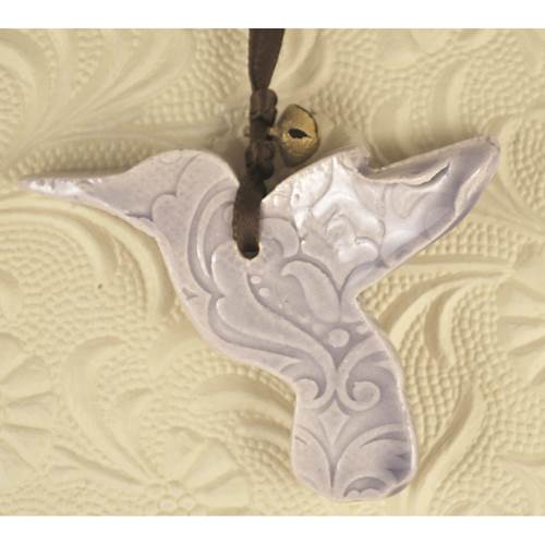 Periwinkle Hummingbird Ornament