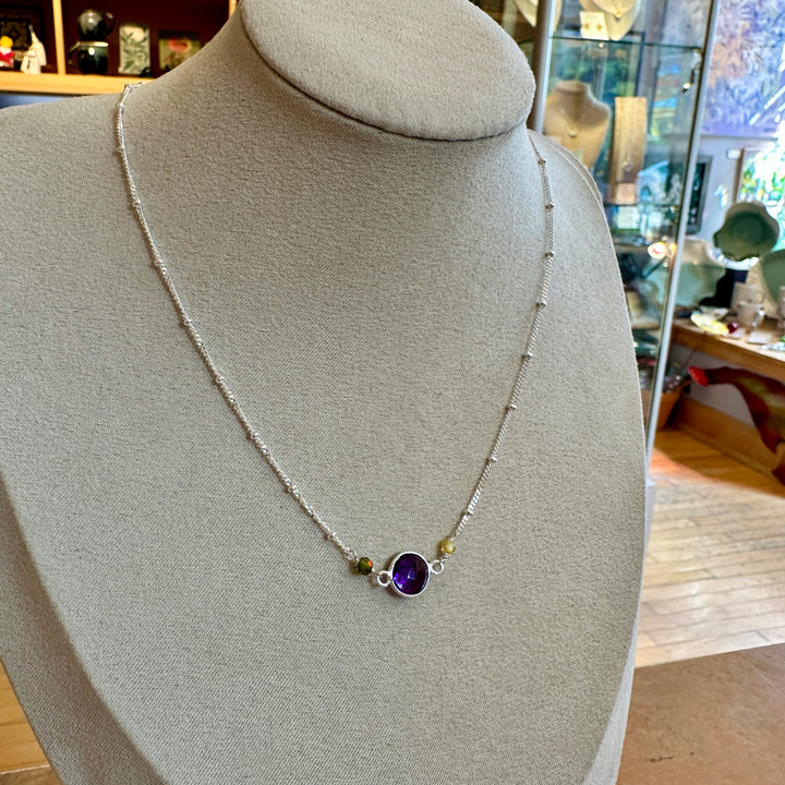Erika Layering Necklace Amethyst