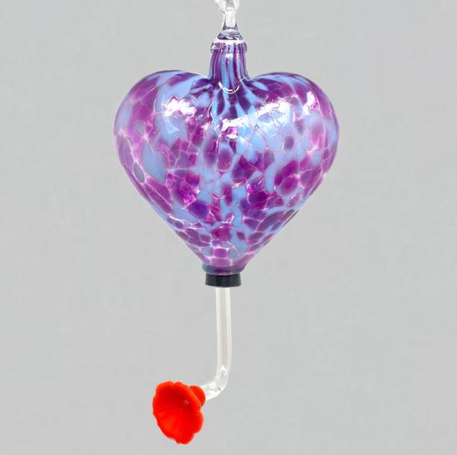 Hummingbird Feeder Heart Violet