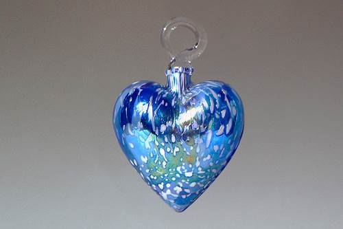 Heart Ornament Winter Blue