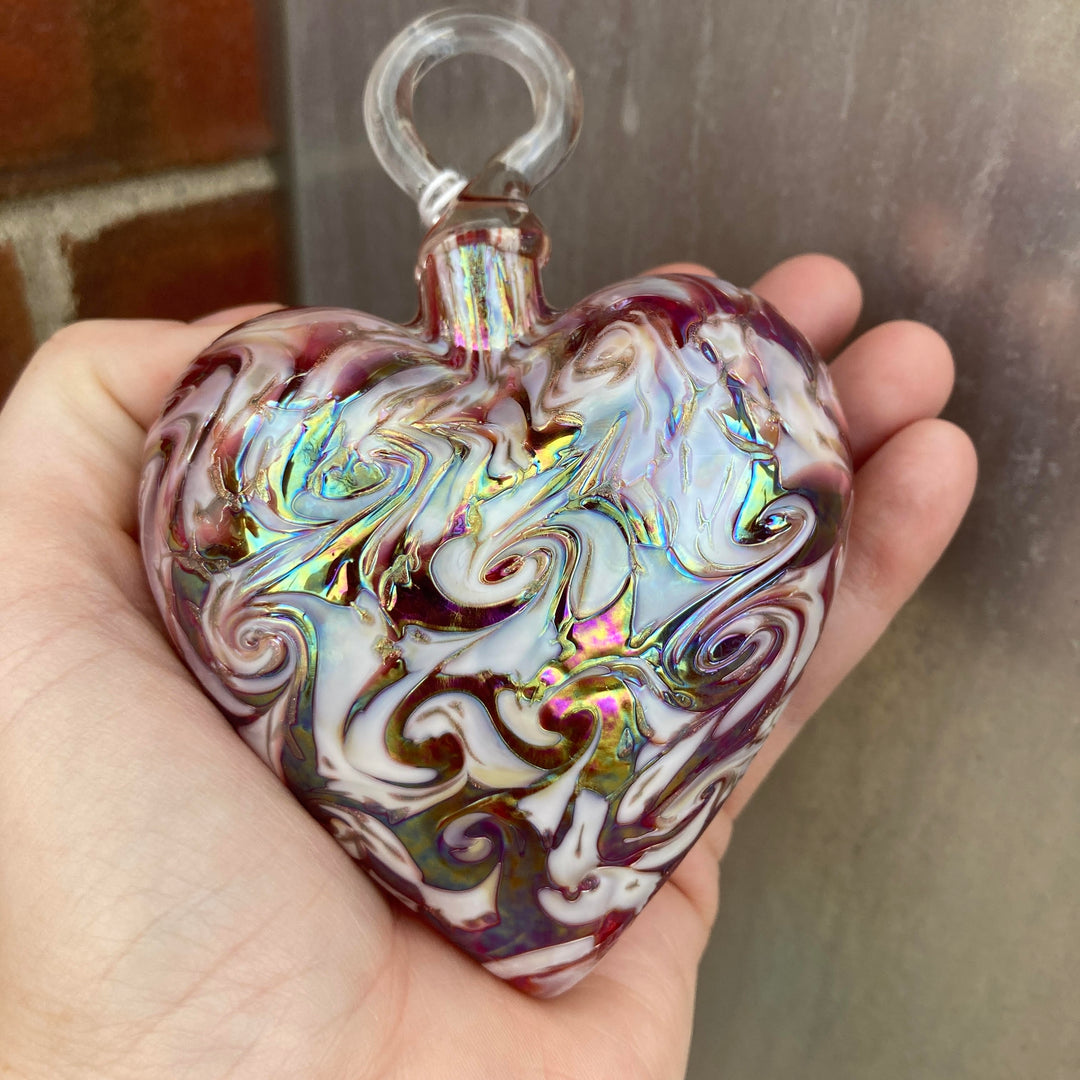 Heart Ornament Persian Cranberry