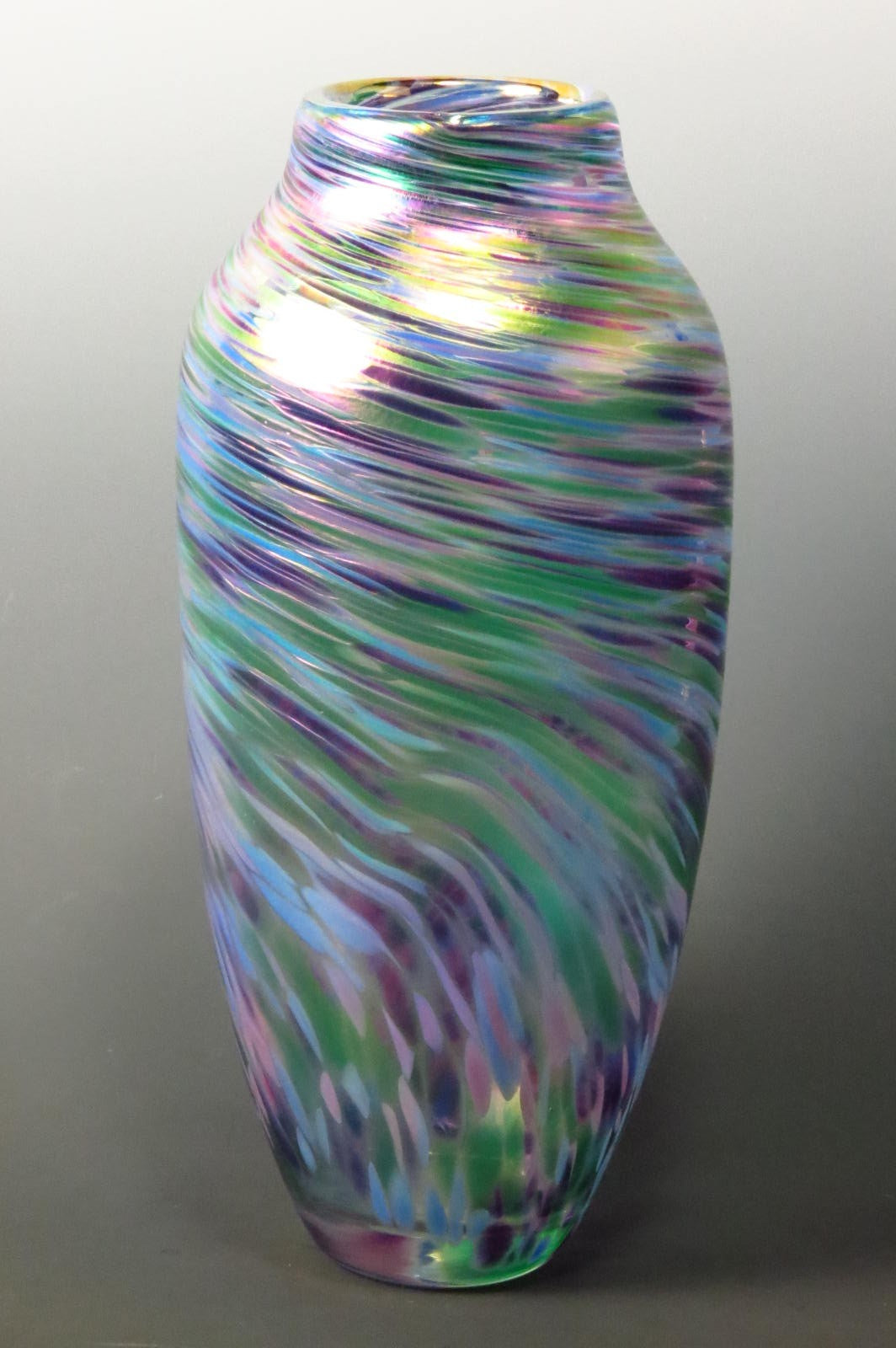 Spun Vase Mardi Gras