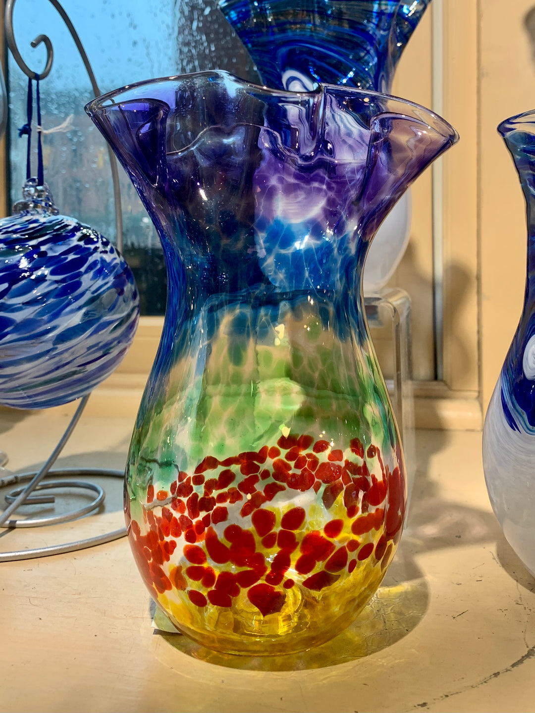 Rainbow Vase Fluted Small