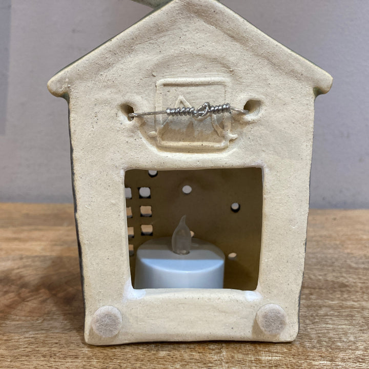 Red Bird House Wall Luminary