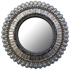 10" Mirror Pewter Drop