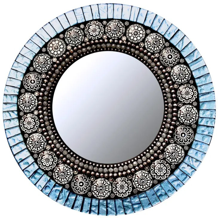 10" Mirror Silver Haze Mandala