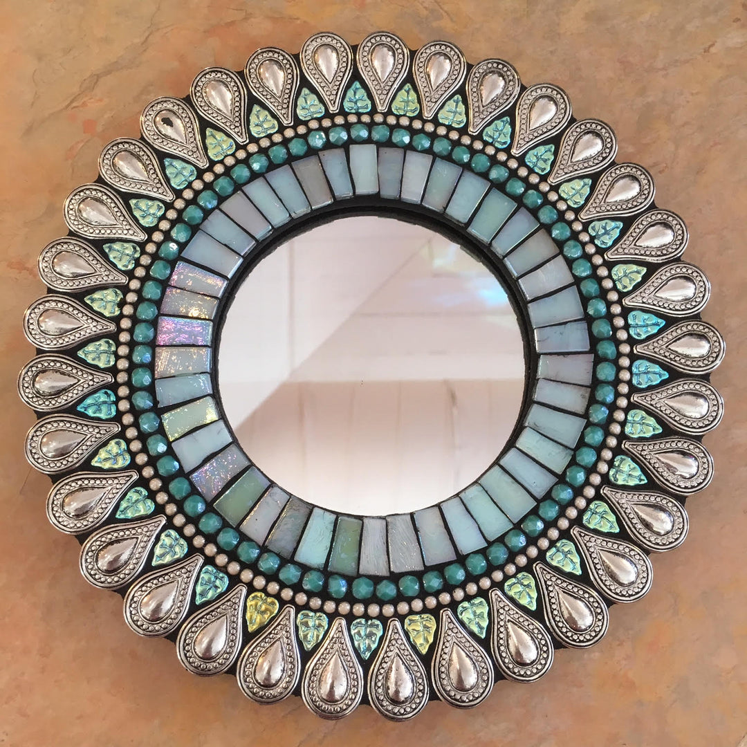 7" Mirror Seafoam Drop