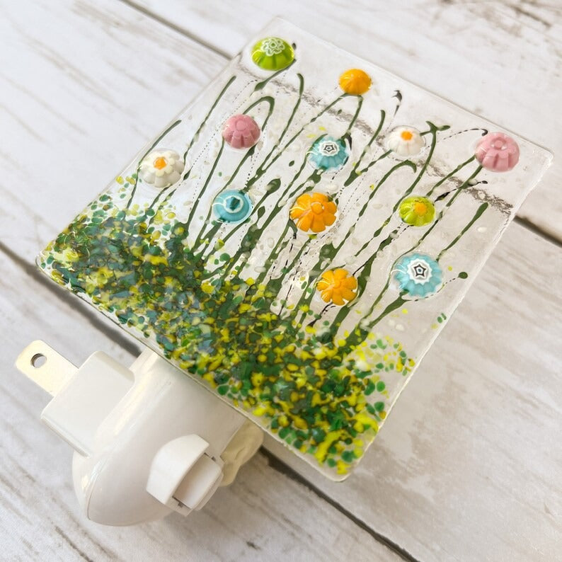 Floral Glass Nightlight Citrus